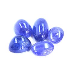 25 ct & up Cabuchon Tanzanite Loose Stone (25.31) 5Pcs