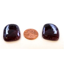 100 ct & up Natural Chocolate Sapphire Slice ctw 100.88 2Pcs