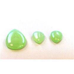 44 ct & up Chalcedony Pear Shaped ctw 44.45 3Pcs