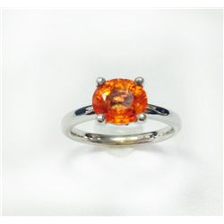 14K W/G RING 3.03GRAM / SPESSARTITE 2.12CT