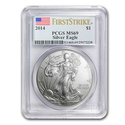 2014 Silver American Eagle MS-69 PCGS (First Strike)