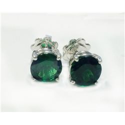 14K W/G EARRING 2.17GRAM / TSAVORITE 2.72CT