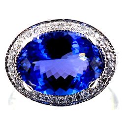 Tanzanite  6.15 Diamond Ring