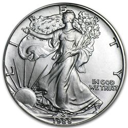 1988 1 oz Silver American Eagle BU