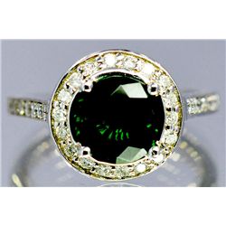 Tsavorite  2.26 ctw Diamond Ring  14KW