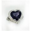 Image 1 : BLUE SPINEL 4.41CT, 14K W/G RING 3.93GRAM / DIAMOND RD 0.50CT