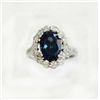 Image 1 : BLUE SPINEL 3.08CT, 14K W/G RING 4.41GRAM / DIAMOND RD 0.76CT