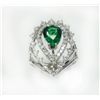 Image 1 : 14K W/G RING 5.70GRAM DIAMOND 0.62CT / EMERALD  2.31CT