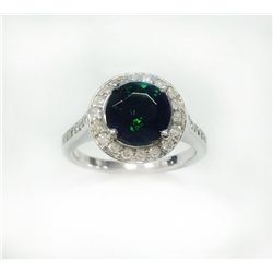 TSAVORITE RD 1.74CT, 14K W/G RING 4.75GRAM  / DIAMOND 0.52CT /