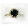 Image 1 : TSAVORITE RD 1.22CT, 14K Y/G GOLD RING 3.44GRAM / DIAMOND 0.48CT