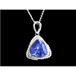 Tanzanite  5.16 ctw Diamond Necklace 14KW