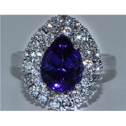 Tanzanite w/ Diamond Ring  Tanzanite 3.50ct