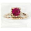 Image 1 : RUBY RD 1.25CT, 14K R/G RING 3.26GRAM / DIAMOND RD 0.13CT