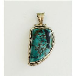 Sterling Silver .925 Turquoise Pendant 15.88g