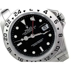 40mm Gents Rolex Stainless Steel Oyster Perpetual Explorer II Watch. Black Dial. Stainless Steel Oys