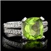 Image 1 : ONE CENTER CUSHION SHAPE NATURAL BURMA PERIDOT TW:4.16CTS