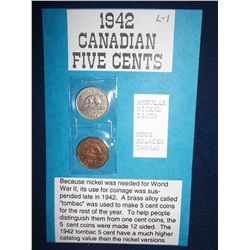 1942 CANADIAN NICKELS