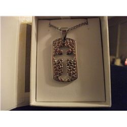 STAINLESS STEEL CROSS MEN'S PENDANT WITH CHAIN