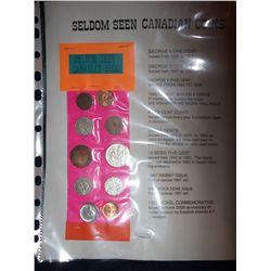 TEN SELDOM SEEN CANADIAN COINS - Large cent, Fifty Cent, 1943 Victory Nickel, George V…