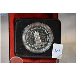 1977 Silver Jubilee Throne of the Senate Canadian silver dollar coin, 50% silver.