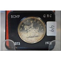 1973 RCMP 100th anniversary silver dollar coin