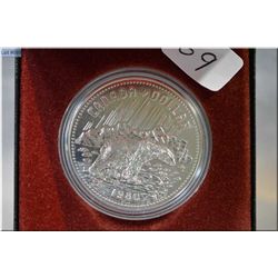 1980 Canada silver dollar Artic Territories Centennial, marks centenary of The Transfer of the Arcti