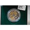 Image 1 : 2003 Fifty cent  Golden Daffodil Symbol of Hope silver and 22 kt gold plate proof coin