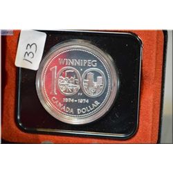 1974 proof silver dollar 100th anniversary of Winnipeg silver proof dollar