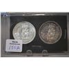 Image 1 : Two 1958 silver dollar coins