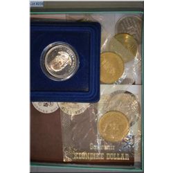 Box lot of tokens and coins