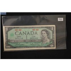 Eleven Canadian one dollar bills all dated 1967