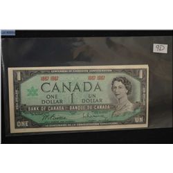 Eleven Canadian one dollar bills all dated 1967