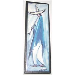 DEGRAZIA MAGNET SIGNED "DEGRAZIA" *INDIAN MAN*!! MAGNET CAME OUT OF SAFE!!