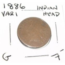 1886 *VARIETY 1* INDIAN HEAD PENNY RED BOOK VALUE $7.00+ *NICE EARLY GOOD GRADE*!!