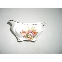 VINTAGE RARE HAMMERSLEY GRAVY BOWL WITH BEAUTIFUL FLOWERS STAMPED *HAMMERSLEY FINE BONE CHINA MADE I