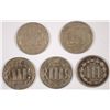 Image 2 : (5) THREE CENT NICKELS (65, 70, 72, 73, 76)