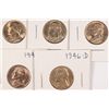 Image 1 : (5) 1946-D JEFFERSON NICKELS CH BU