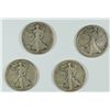 Image 1 : 1916-D DAMAGED & 1920-P,D,S VG WALKING LIBERTY HALVES