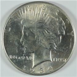 1934-D MS 63 PEACE SILVER DOLLAR