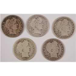 (5) BARBER QUARTER (95-O, 08, 08-O, 09, 09-D)