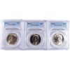 Image 1 : (3) 1986-D KENNEDY HALF DOLLARS PCGS MS-66+