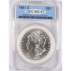 1881-S MORGAN DOLLAR GEC MS-67