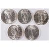 Image 1 : ( 5 ) CHOICE BU PEACE DOLLARS: ( 2 ) 1922, 1923, 1924, and 1925