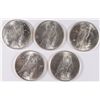Image 2 : ( 5 ) CHOICE BU PEACE DOLLARS: ( 2 ) 1922, 1923, 1924, and 1925