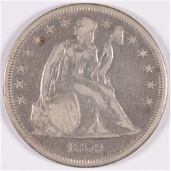 1859-O SEATED DOLLAR, XF, NICE!