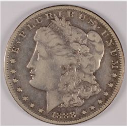 1888-S MORGAN SILVER DOLLAR,  FINE