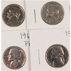 (4) PROOF JEFFERSON NICKELS (59, 62, 63, 64)