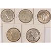 Image 2 : (5) AU WALKING LIBERTY HALF DOLLARS (41, 42, 45, 46, 47)