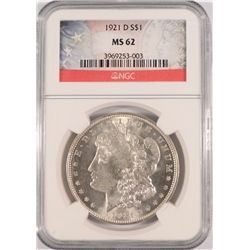 1921-D MORGAN DOLLAR NGC MS-62