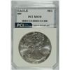 Image 1 : 2002 AMERICAN SILVER EAGLE, PCI MS-70  RARE  TRENDS PRICE $1150.00